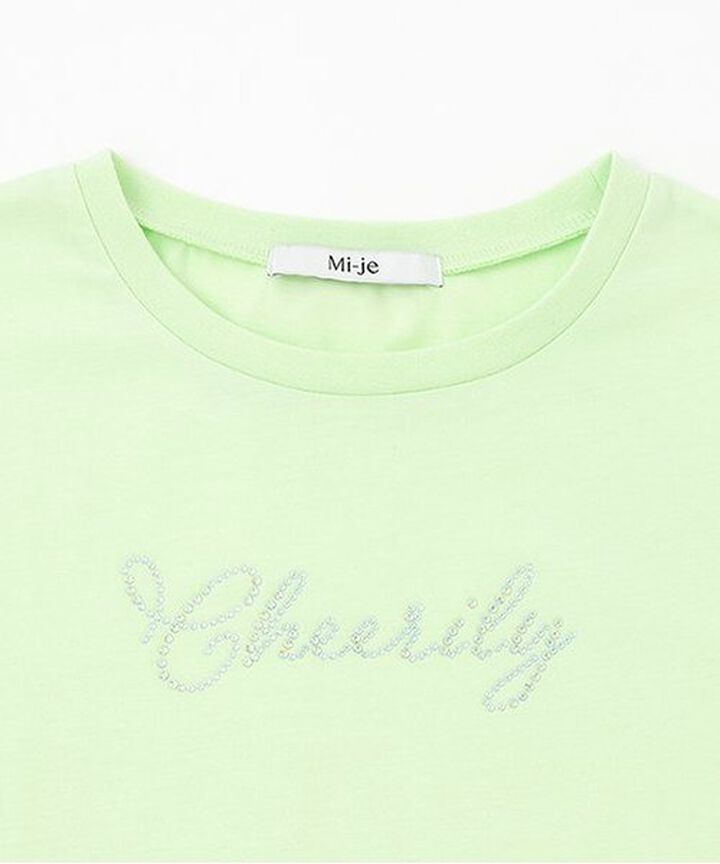 Stone Logo Short Sleeve T-Shirt,Light green, medium image number 7