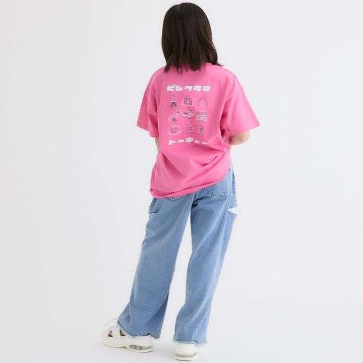 [Tokyo Limited] Pink Latte Tokyo Big T-Shirt, 100% Cotton,Pink, medium image number 2