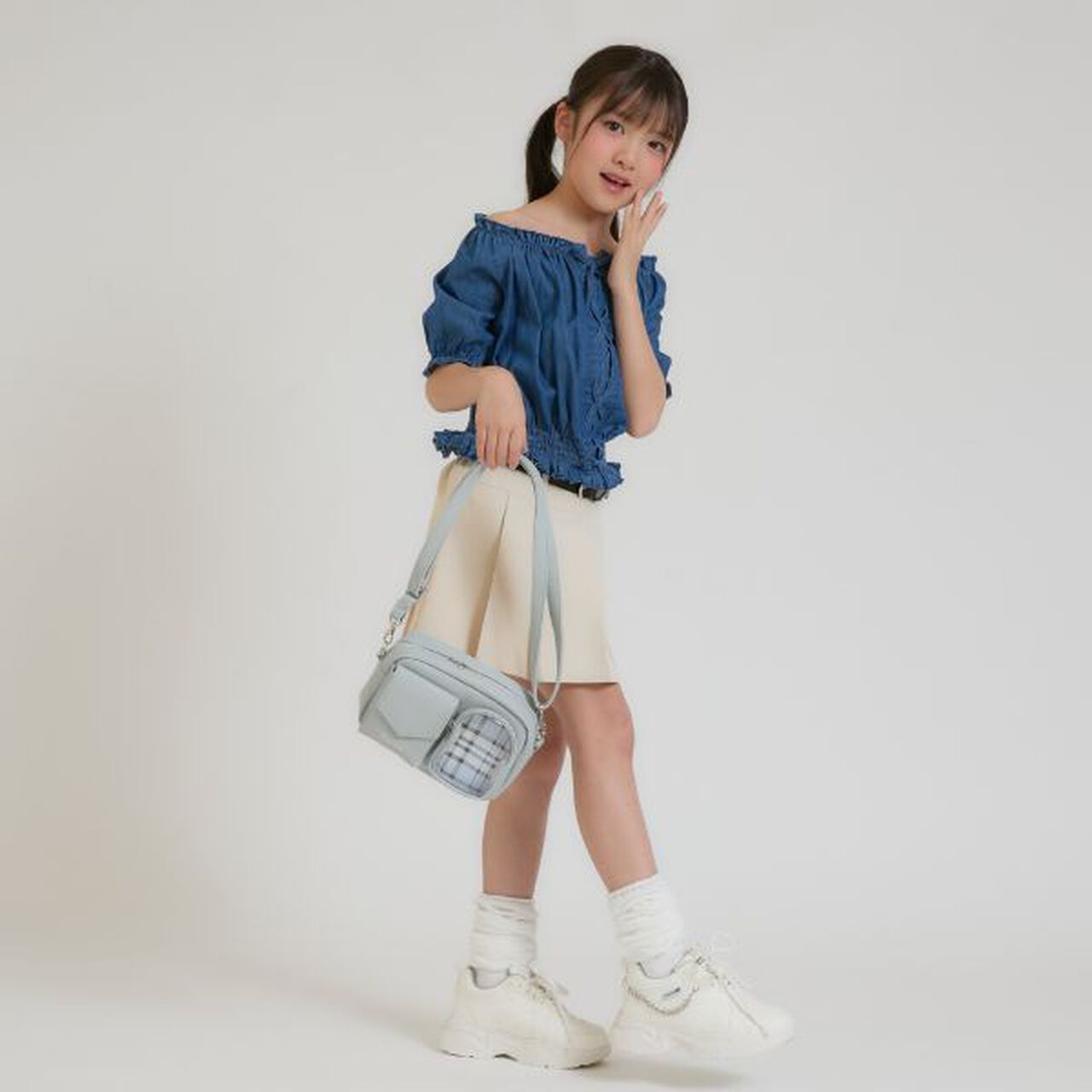 W Pocket Checkered Square SD,Black, large image number 16