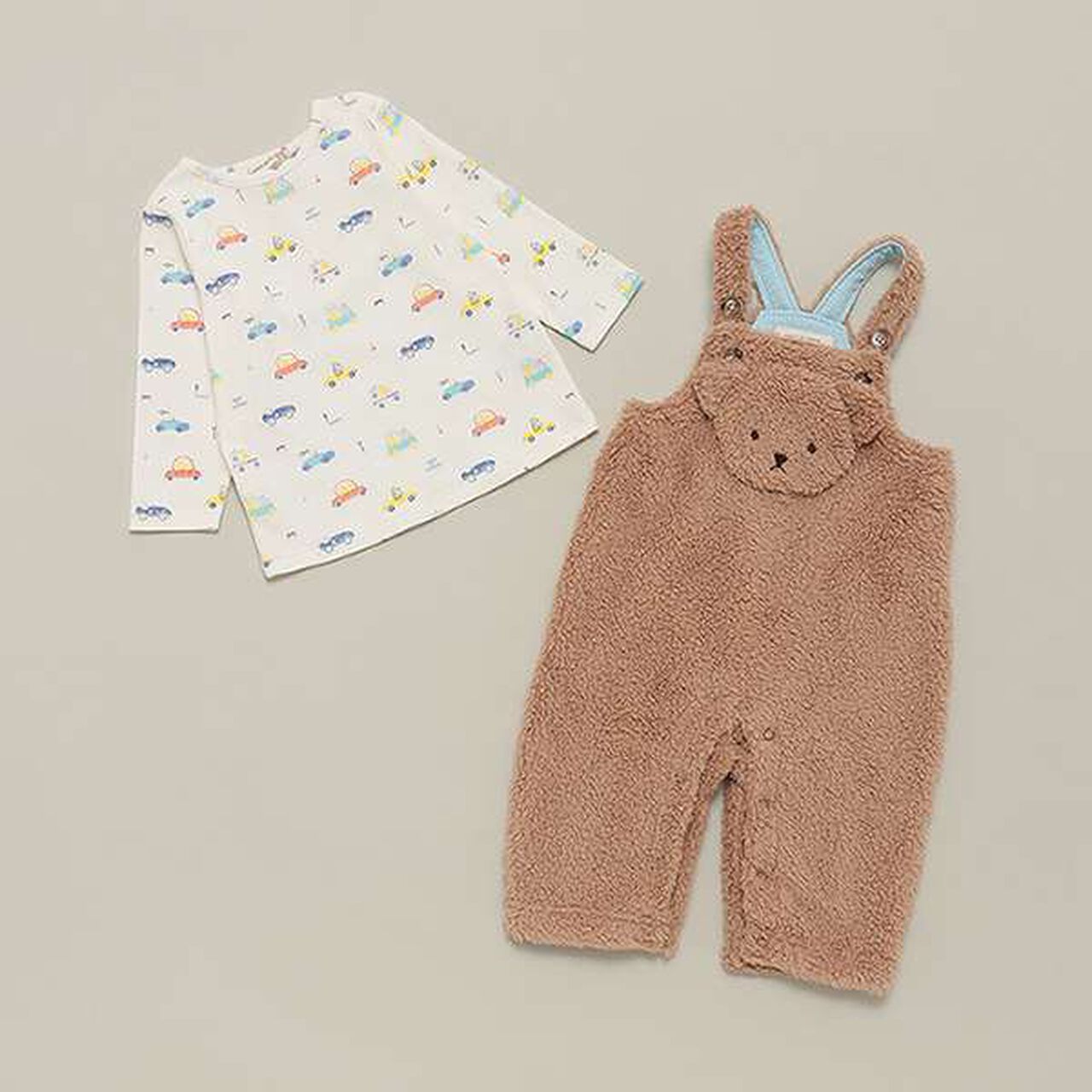 Animal Drive Overalls Suit,Pearl white, large image number 4