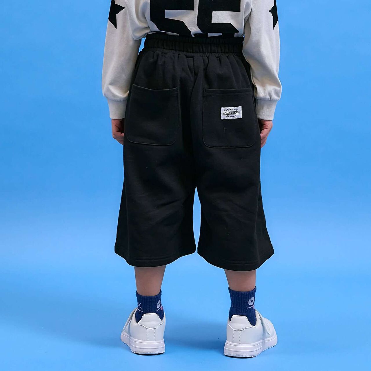 8-Length Wide Sweatpants [MNCM],Black, large image number 18