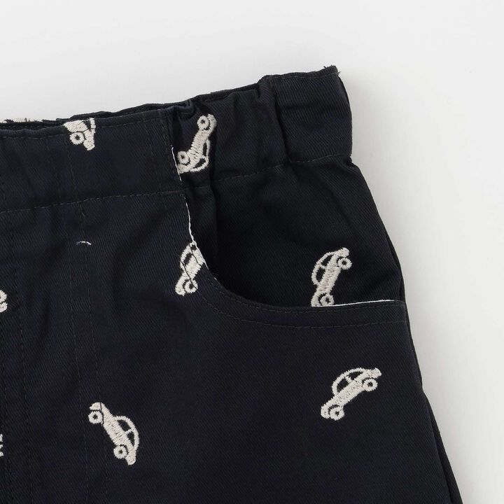 Embroidered Pattern Half Pants,Pearl white, medium image number 6