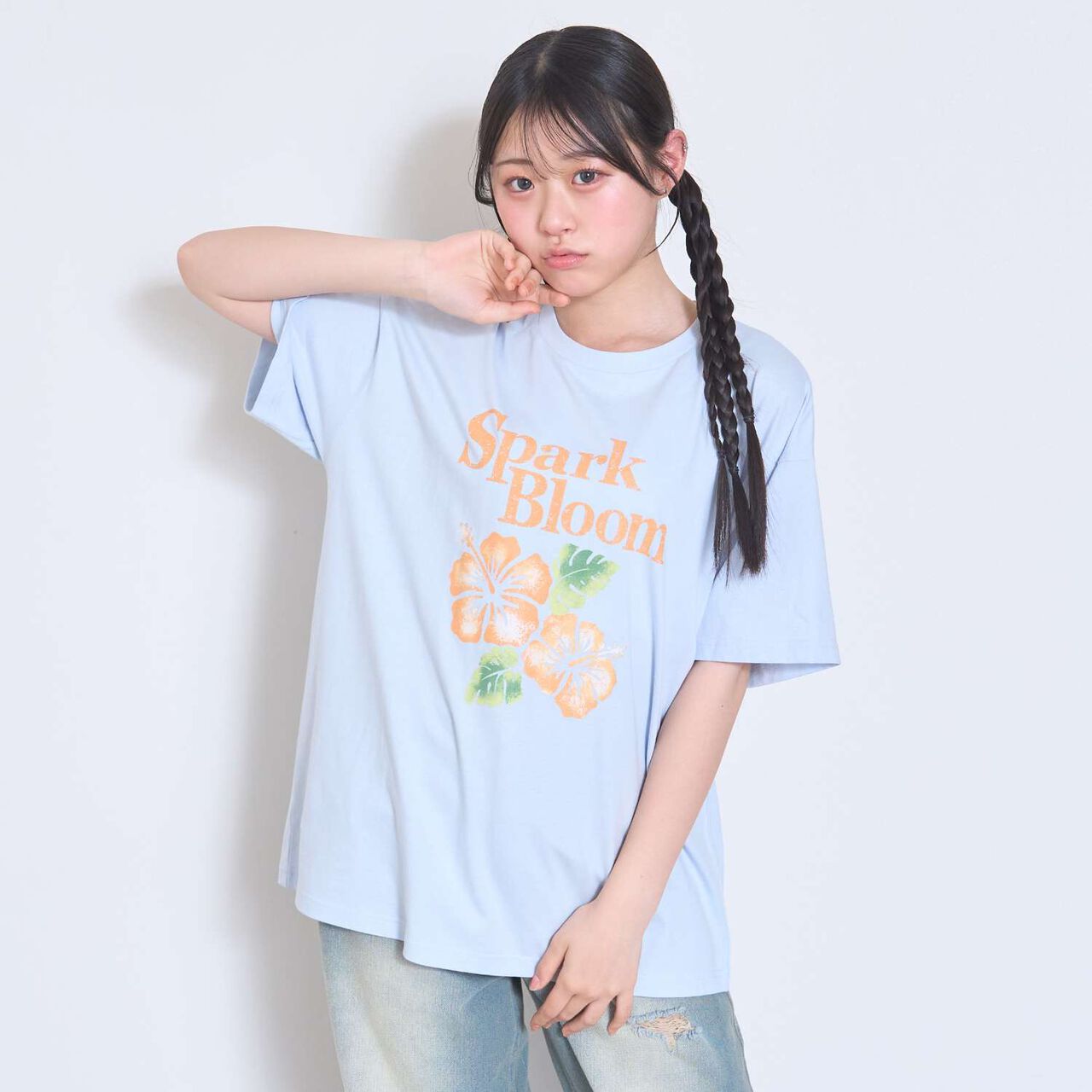 [100% Cotton / GOOD PRICE] Assorted Motif Loose Half Sleeve T-Shirt,Red, large image number 8