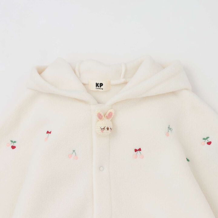 Fleece Cape with Bunny Ears,Pink, medium image number 2