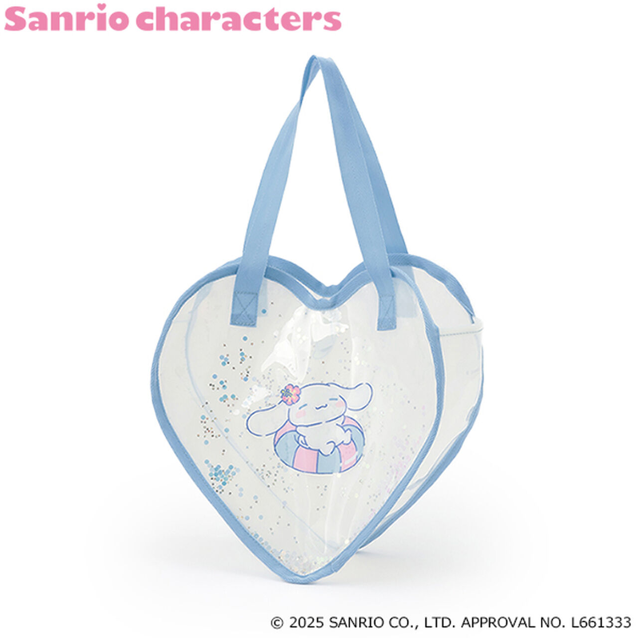 [Sanrio Characters] Sparkling Heart-Shaped Clear Bag,Light pink, large image number 12