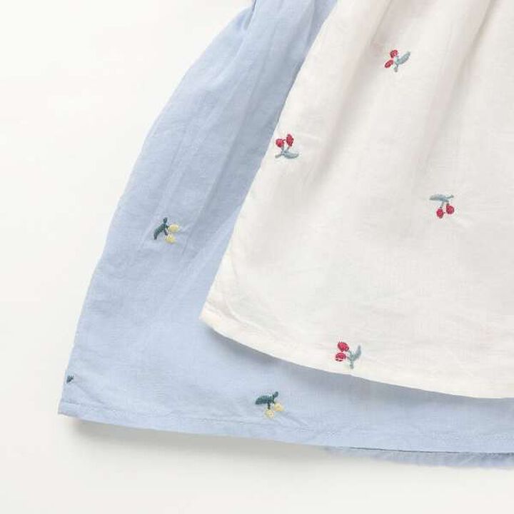 Cherry Embroidery Puff Blouse,Ivory, medium image number 11