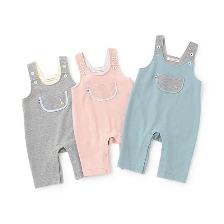 [Made in Japan] Mini Fleece Overalls,Gray, medium image number 8