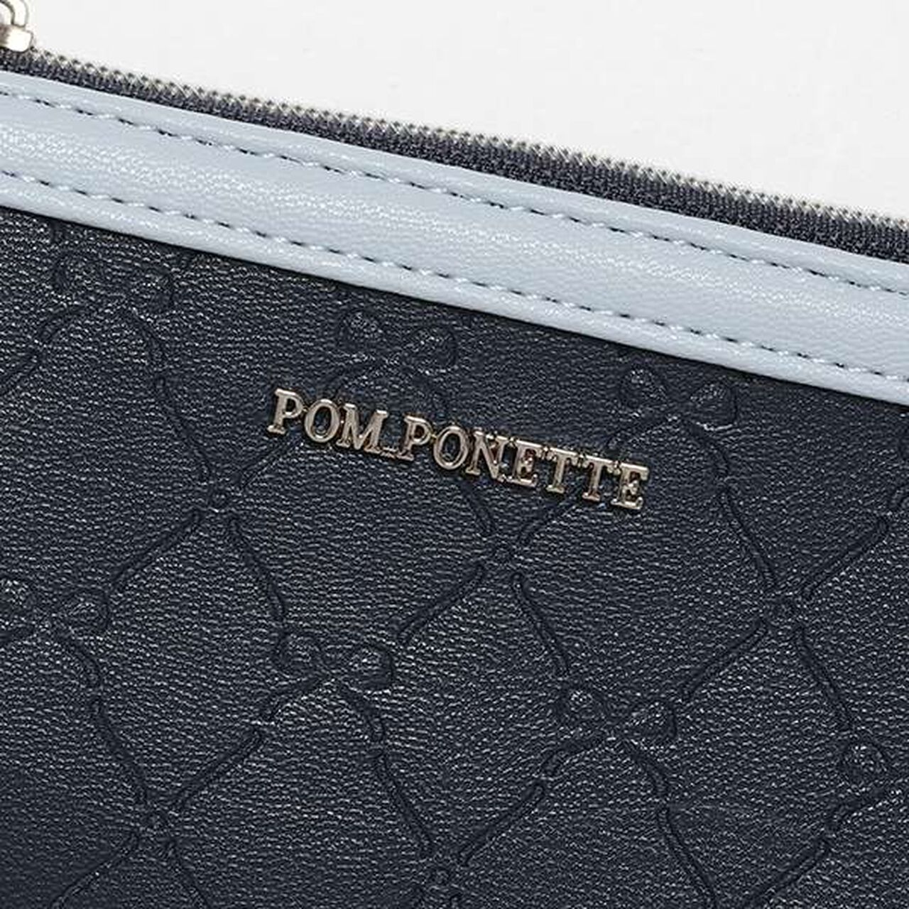 All-Over Pattern Ribbon Embossed Card Holder,Navy, large image number 3