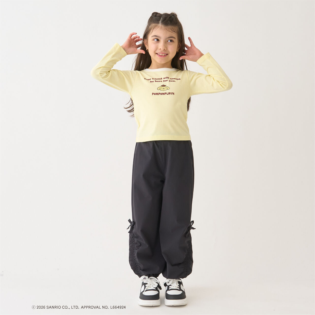 [Sanrio Characters] Ringer Long-Sleeve T-Shirt,Yellow, large image number 2