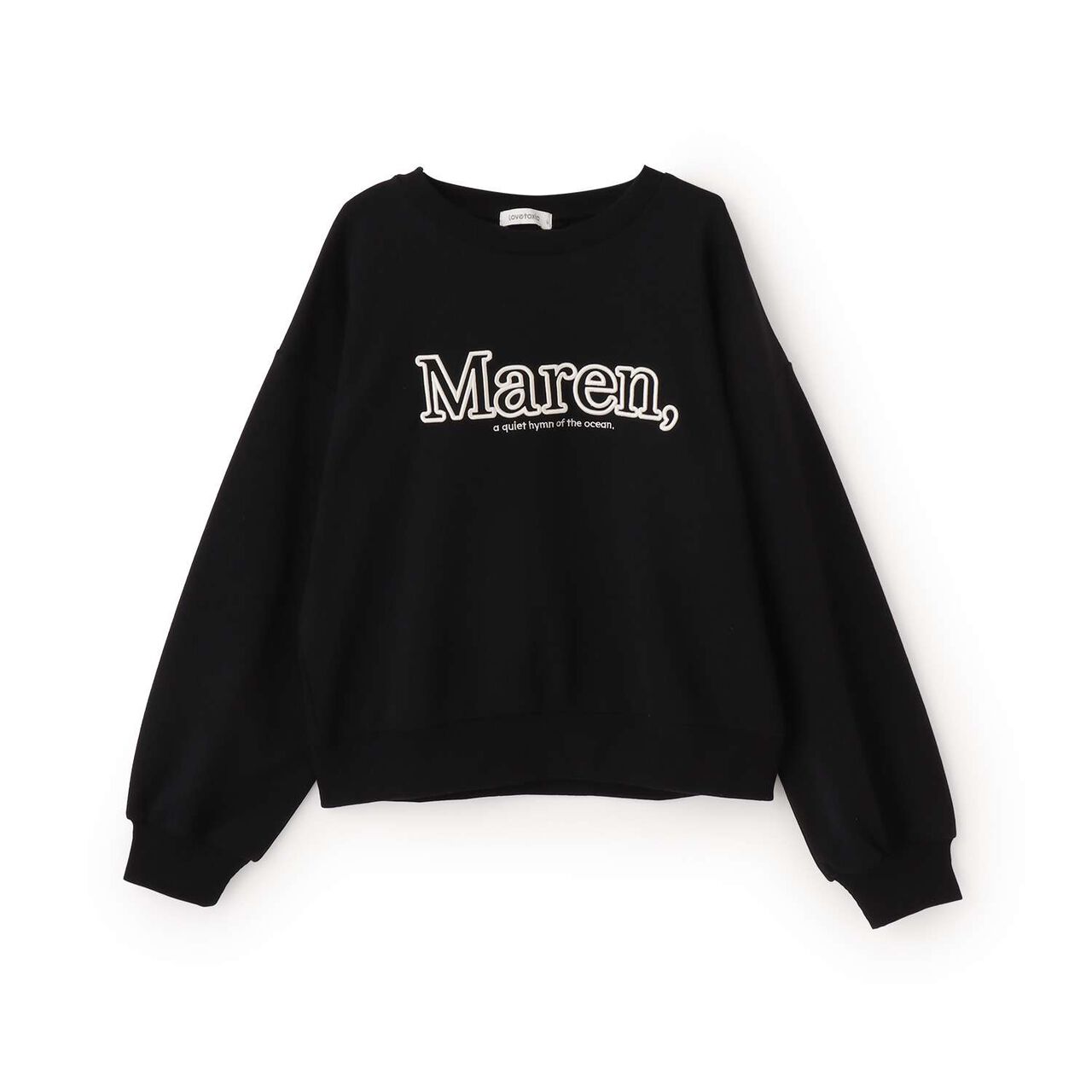 [Instant Cute Top] 3D Logo Embroidery Basic Sweatshirt,Off white, large image number 11