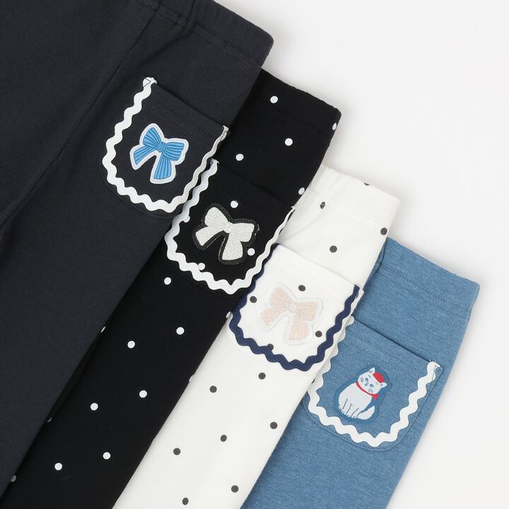 [Affordable] GIRLS 10-length Leggings,Off white, medium image number 25