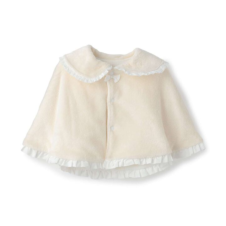 Flocked Jacquard Reversible Cape,Light pink, medium image number 2