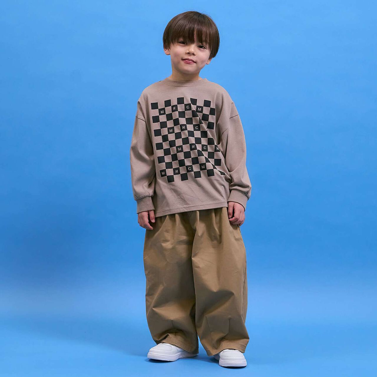 [Anti-Stain & Quick-Dry & Shape Retention] Checker Flag Printed T-Shirt [MNCM],Navy, large image number 21