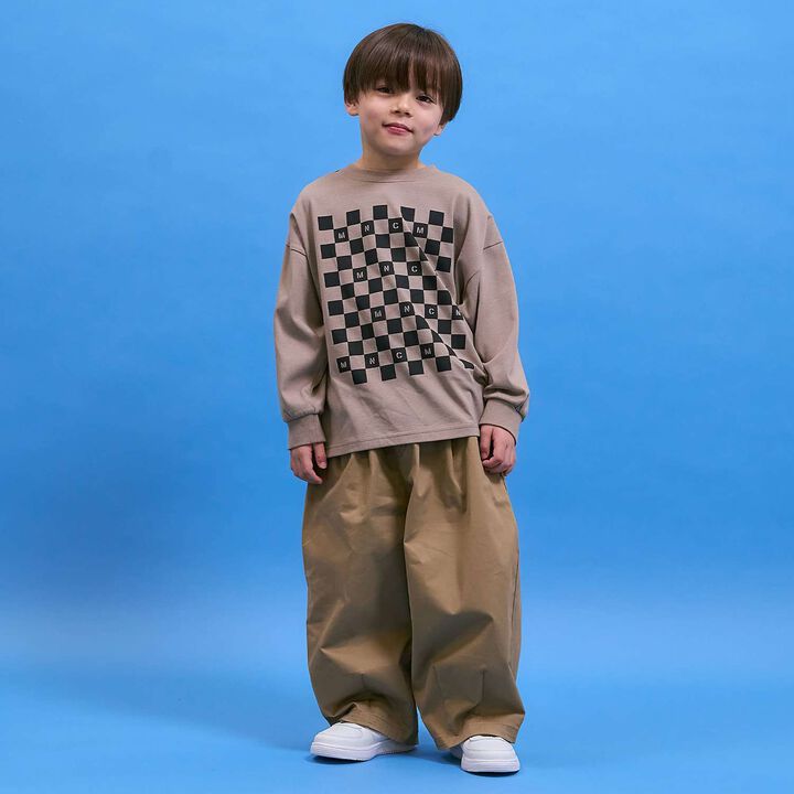 [Anti-Stain & Quick-Dry & Shape Retention] Checker Flag Printed T-Shirt [MNCM],Navy, medium image number 21