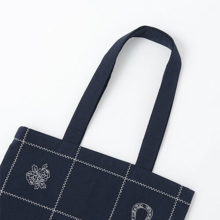 [Parent-Child Matching] Indian Cotton Embroidered Tote Bag,White, medium image number 2