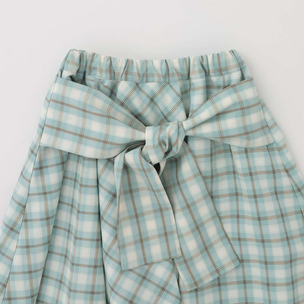 Gathered Check Shirt-Style Skirt with Inner Shorts [Kids Girls],Red, large image number 7