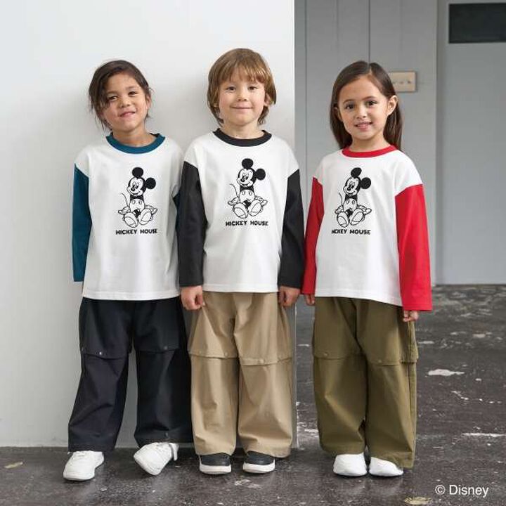 [Disney] Mickey Mouse Skateboard T-Shirt (Kaiteki Tenjiku),Red, medium image number 5