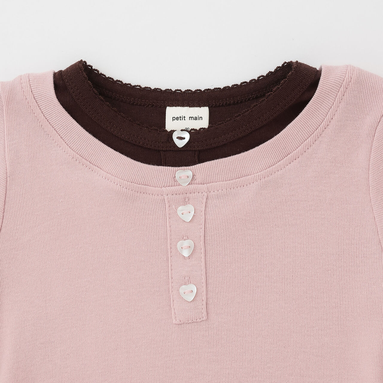 Link Henley Neck Layered Long-Sleeve T-Shirt,Navy, large image number 5