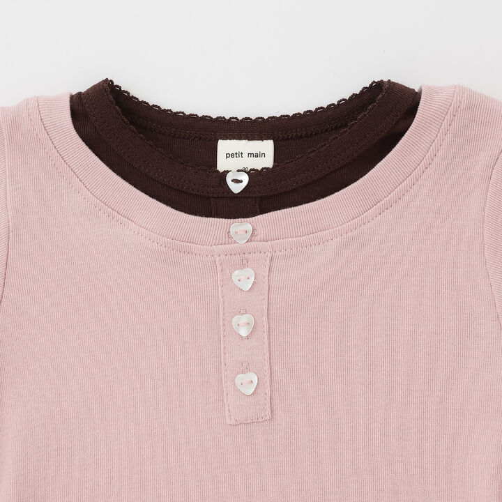 Link Henley Neck Layered Long-Sleeve T-Shirt,Navy, medium image number 5