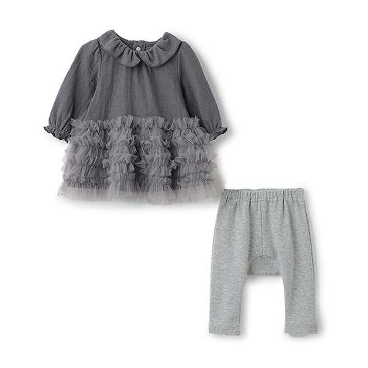 Frill Hem OP Set,Light pink, medium image number 14