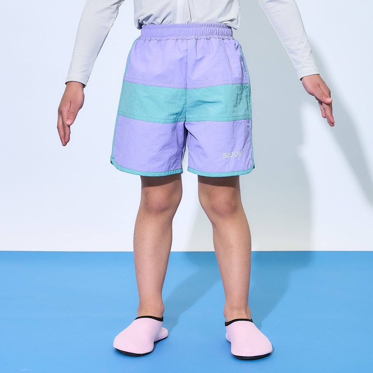 [SWIM] 雙色拼接衝浪褲 [兒童服裝] [童裝] [男童] [女孩],寶藍色, large image number 0