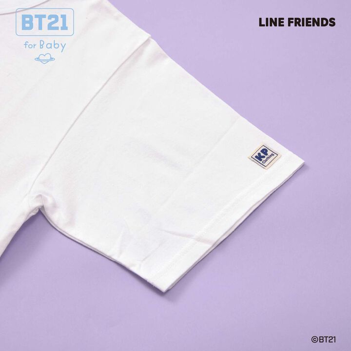 [BT21] Print & Embroidery Short Sleeve T-Shirt (Adult),White, medium image number 5