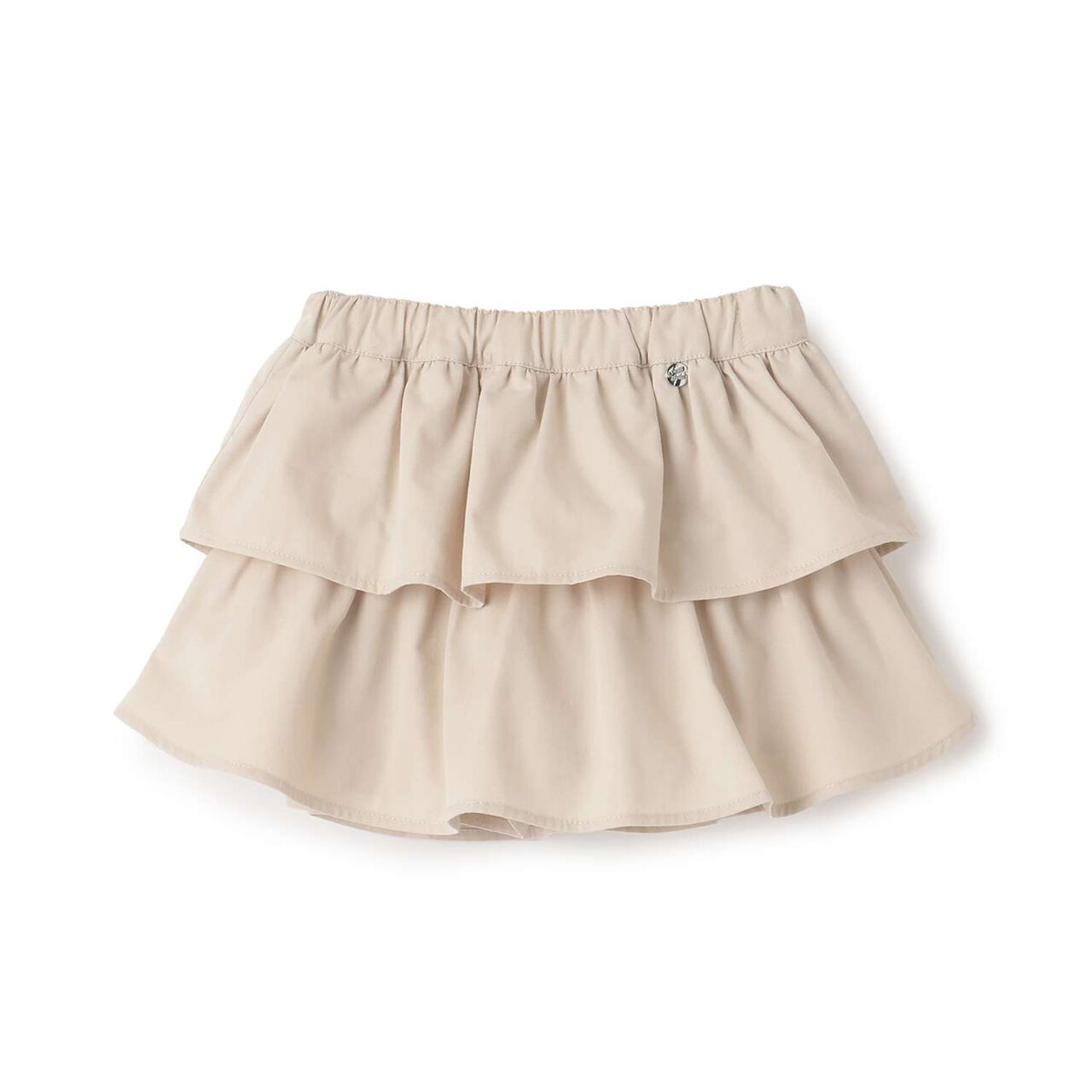 Tiered Skirt with Shorts,Light beige, large image number 0