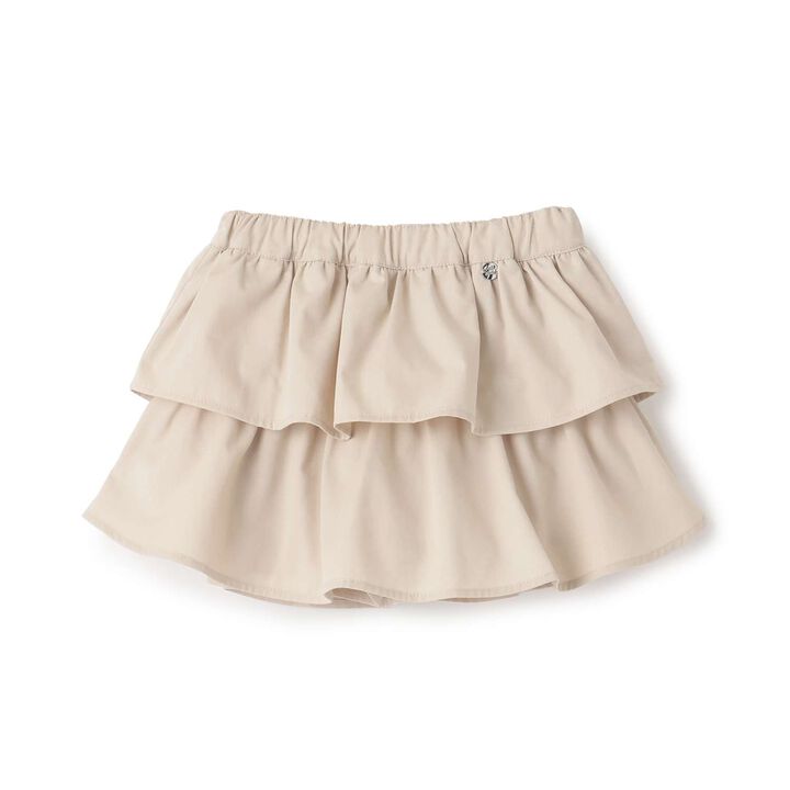 Tiered Skirt with Shorts,Light beige, medium image number 0