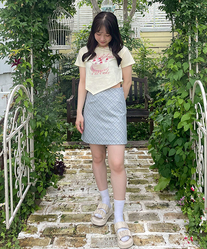 Cake Motif Short Sleeve T-Shirt,Red, medium image number 12