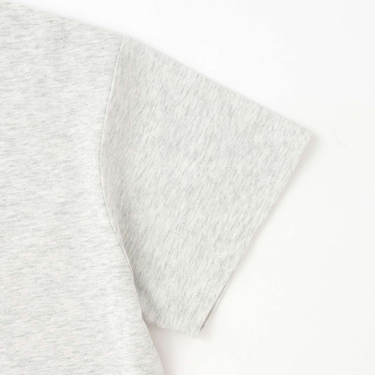 Hood Motif Loose Embroidered Short Sleeve T-Shirt,Smoke white, large image number 18