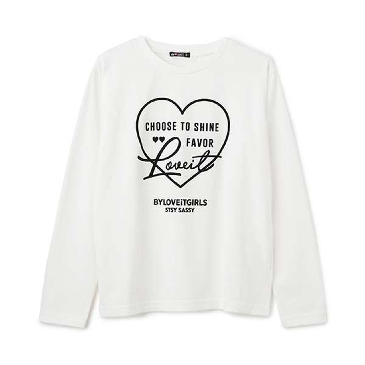 Heart Long Sleeve T-Shirt,Off white, large image number 0