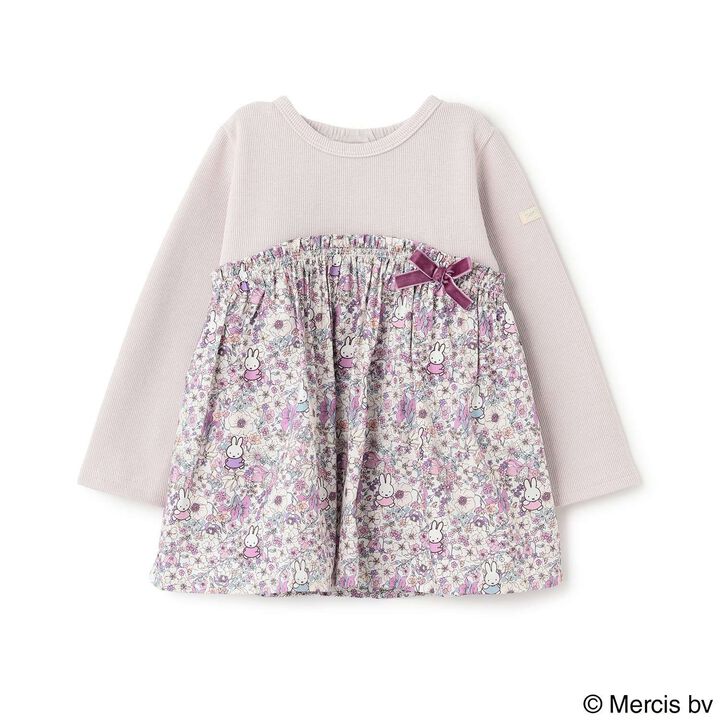 [Miffy] Floral Pattern Docking Tunic,Navy, medium image number 5