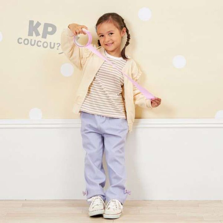 KP Coucou Long-Sleeve Stripe Pattern T-Shirt with Single-Point Embroidery [80-140],Beige, medium image number 12