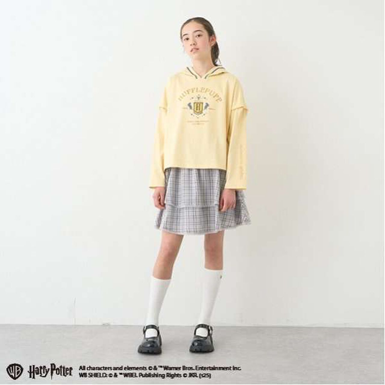 Tiered Frill Skirt with Shorts,Gray, large image number 8