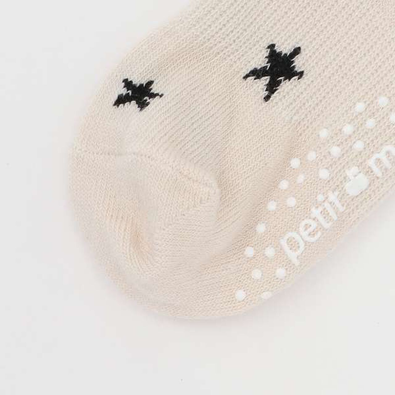 Bear & Star Crew Socks 2P,Pearl white, large image number 4