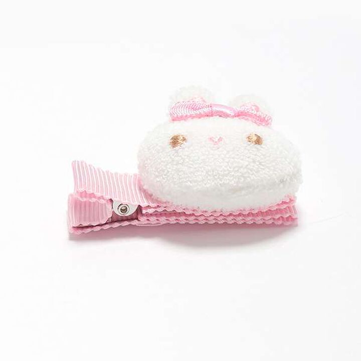 Hair Clip with Rabbit Mascot [Made in Japan],White, medium image number 2
