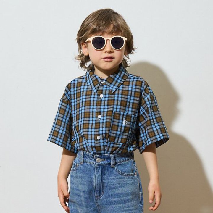 [Coordinatable Setup] Oversized Silhouette Assorted Short-Sleeve Shirt,Blue, medium image number 38