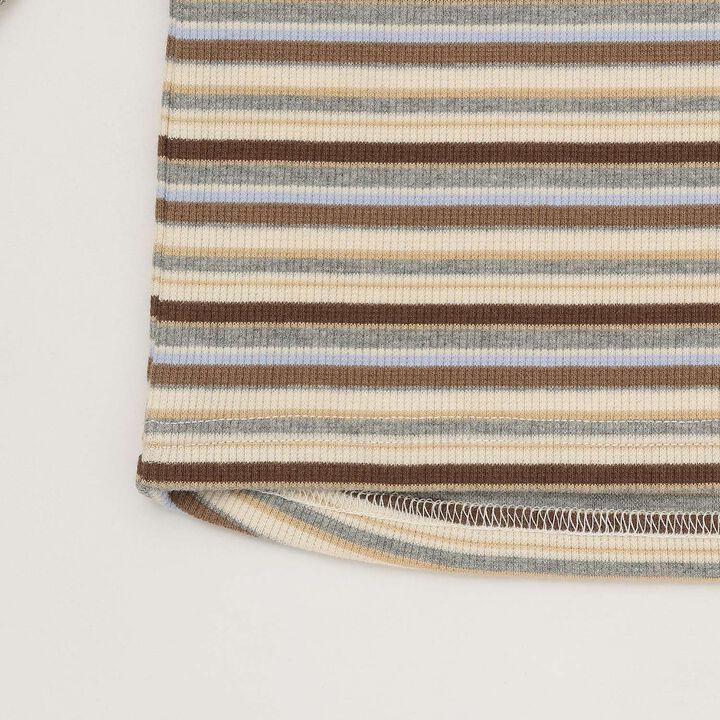 Multi-Stripe Ribbed Long-Sleeve T-Shirt,Pearl white, medium image number 9