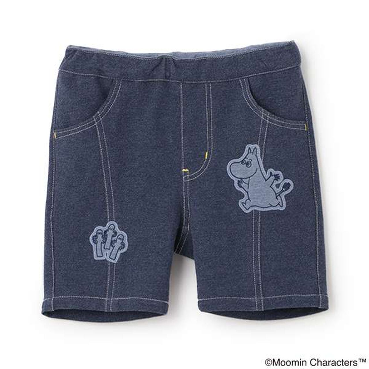 MOOMIN Appliqué 5-Minute Length Pants,Navy, large image number 5