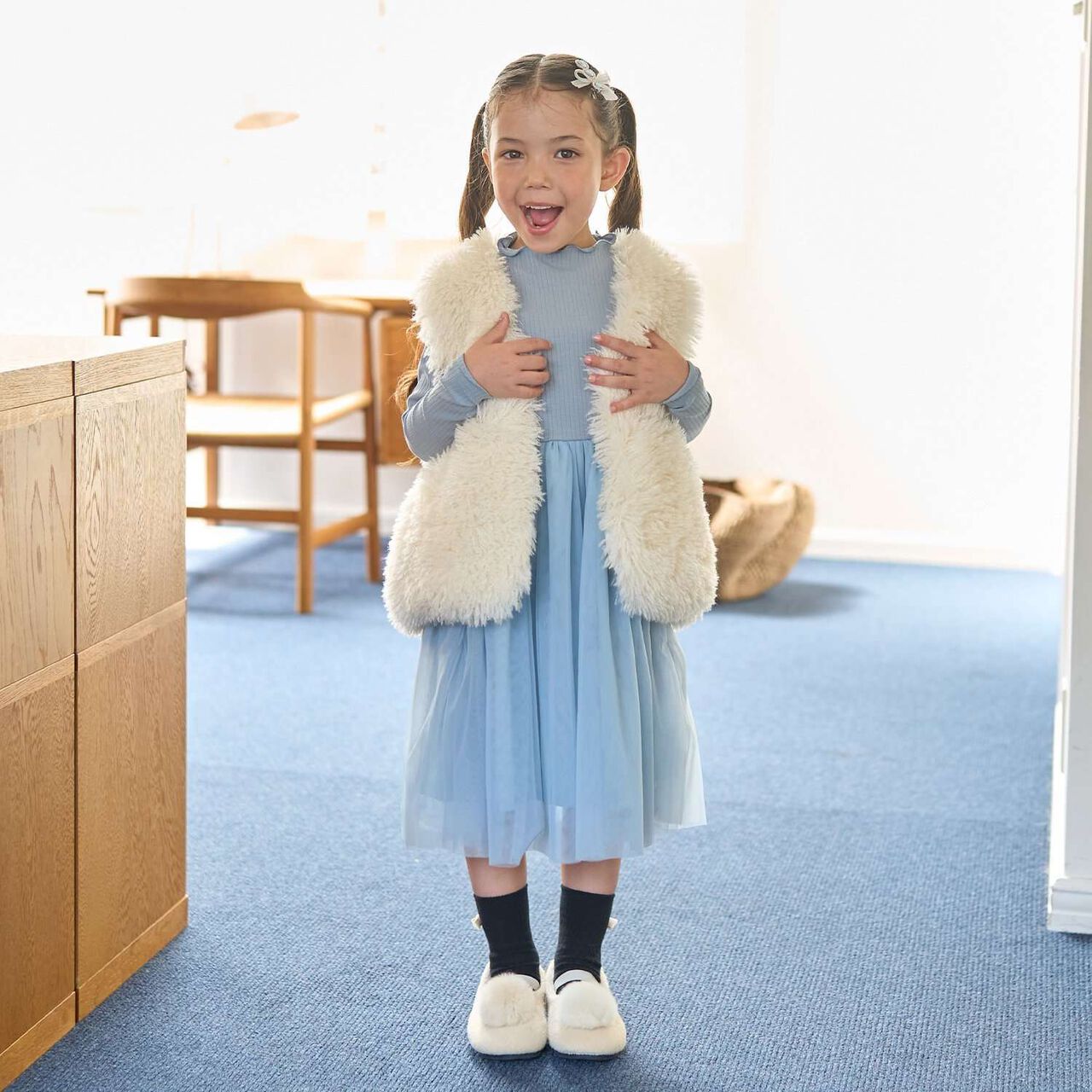 Fluffy and Soft Halloween Fur Vest,Mint, large image number 18