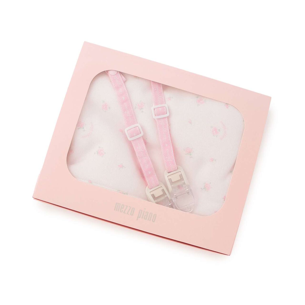 Rose Pattern Gauze Towel Blanket & Blanket Clip Set [Box Included],Light pink, large image number 8