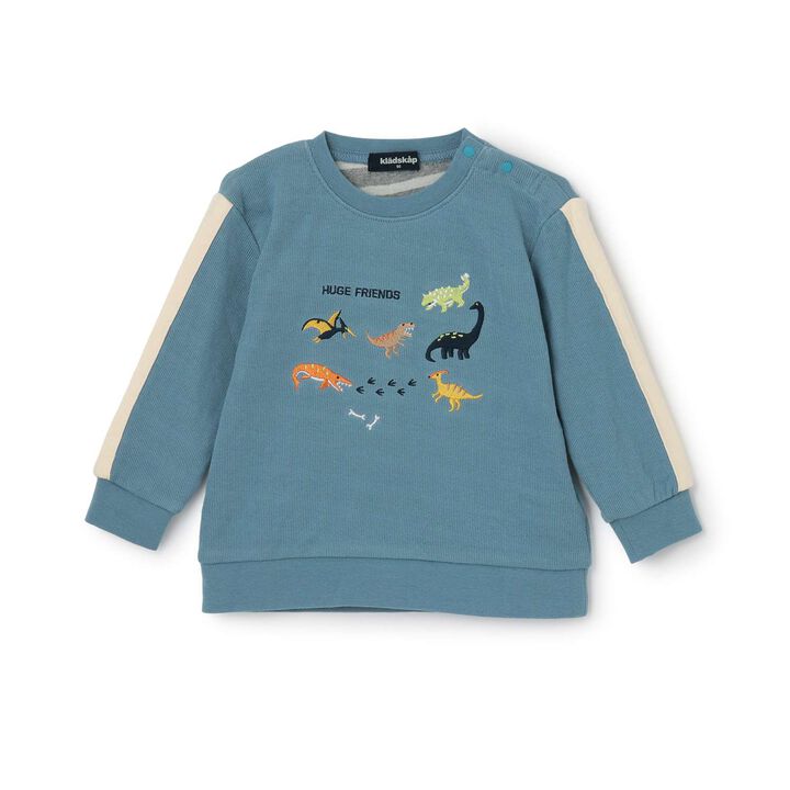 [Restock] Dinosaur Embroidery Sleeve Line Long-Sleeve T-Shirt,, medium
