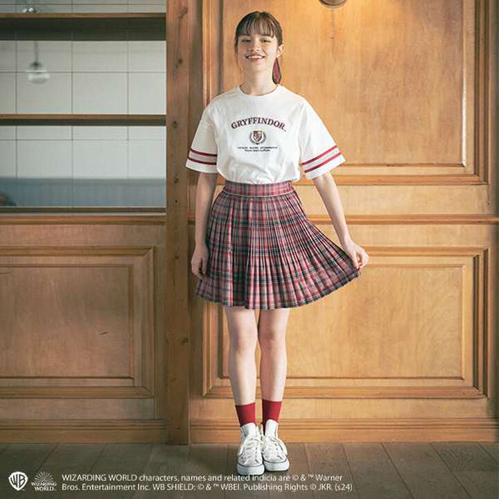 [Harry Potter] Pleated Skirt-Pants,Red, medium image number 0