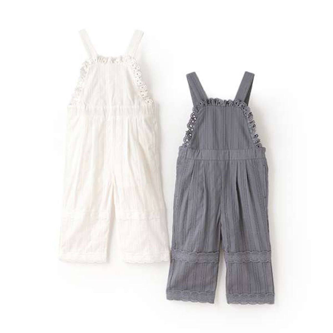 Lace Overalls,Off white, large image number 13