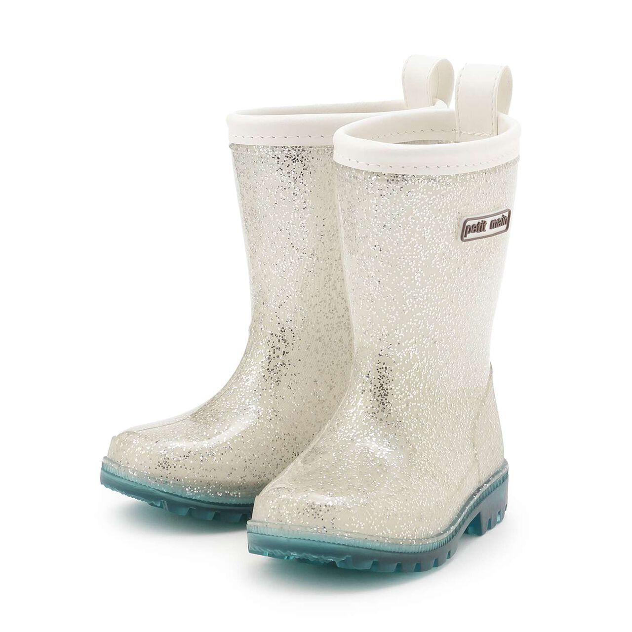 Shiny Rain Boots,Silver, large image number 0