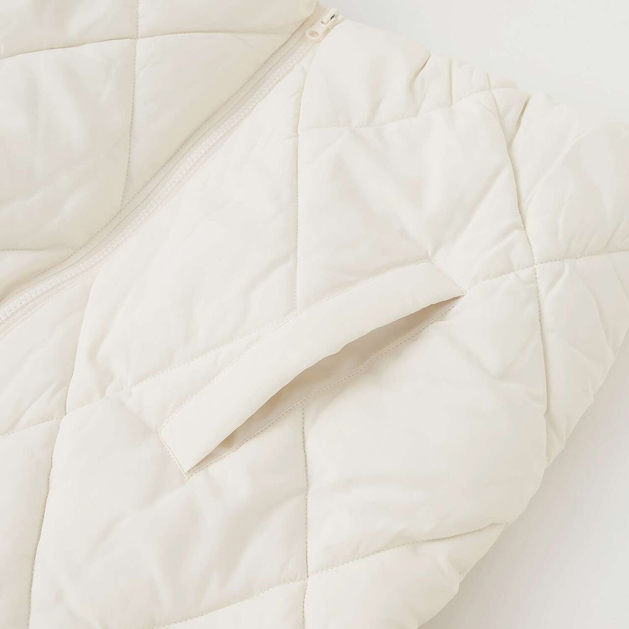 Double Zipper Puffy Quilted Bomber Jacket,Black, large image number 12