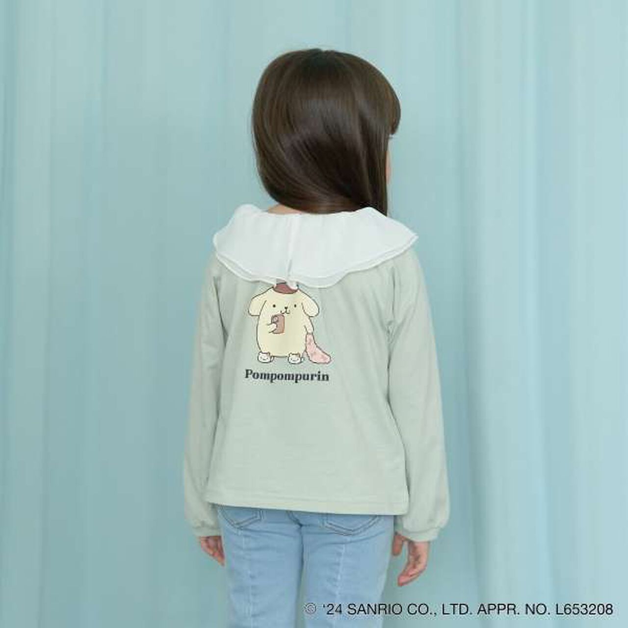 Sanrio Sheer Collared A-Line Print T-Shirt,Mint, large image number 17