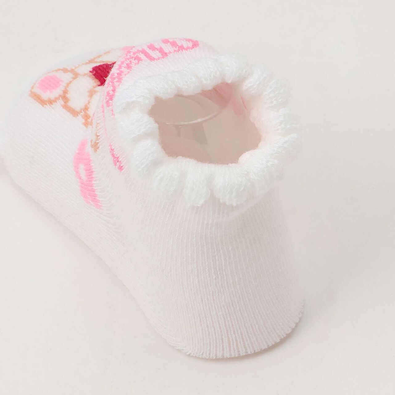 Rabbit Strawberry Pattern Socks [Made in Japan],Light pink, large image number 2