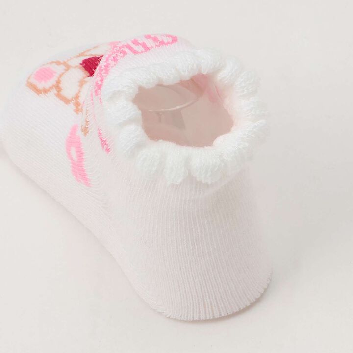 Rabbit Strawberry Pattern Socks [Made in Japan],Light pink, medium image number 2
