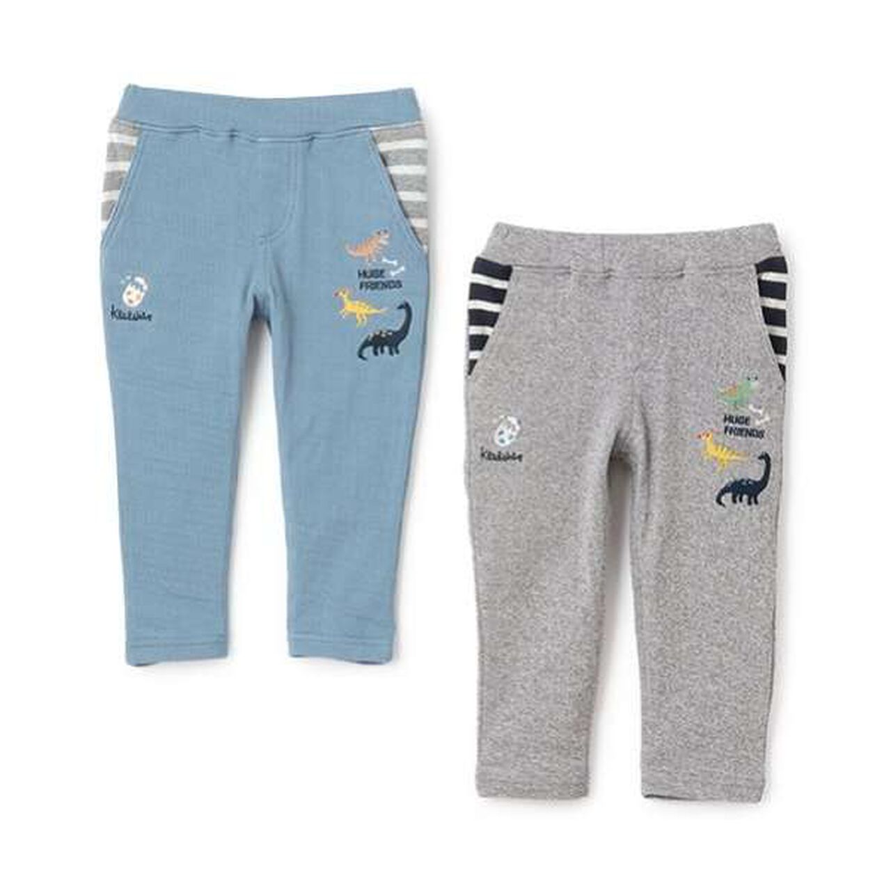 Dinosaur Print Long Straight Pants,Moderate blue, large image number 12